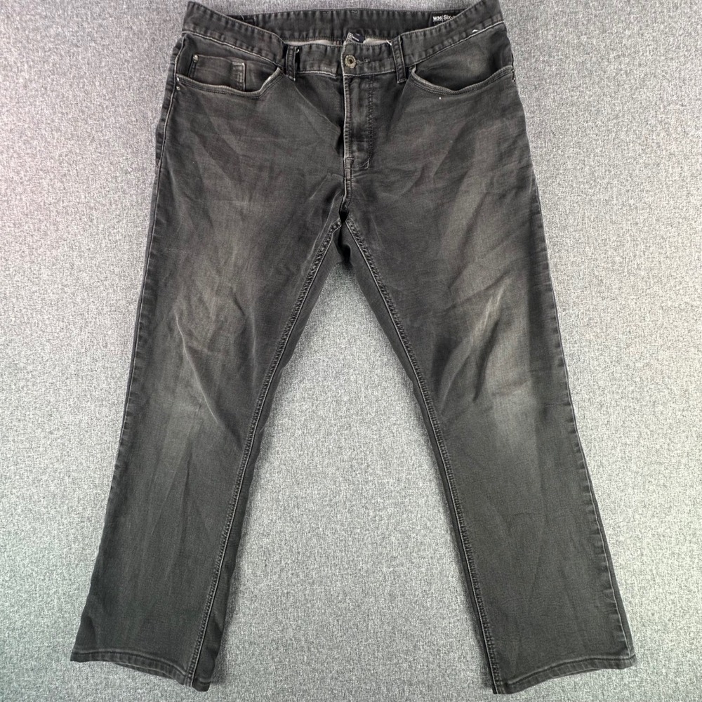 Buffalo Jeans Mens 36 Six-x Slim Straight Stretch Black Denim